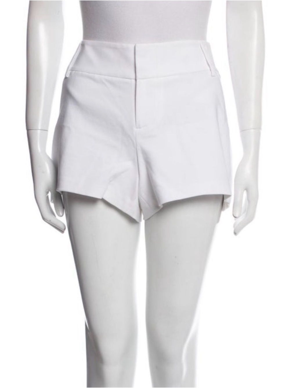 Alice + Olivia White High-Waist Tailored Shorts